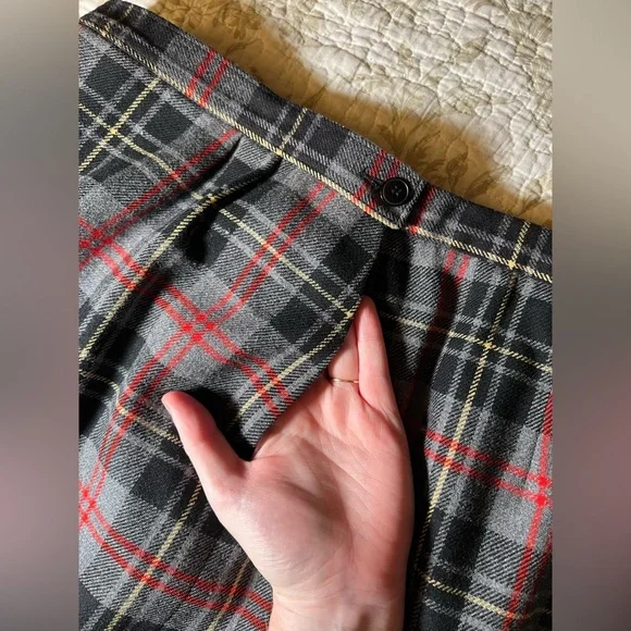 Vintage Pendleton Wool Tartan Plaid Pencil Skirt size 16 DarkAcademia Twee Prep - Picture 7 of 12